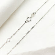 14K Solid White Gold Cable Chain